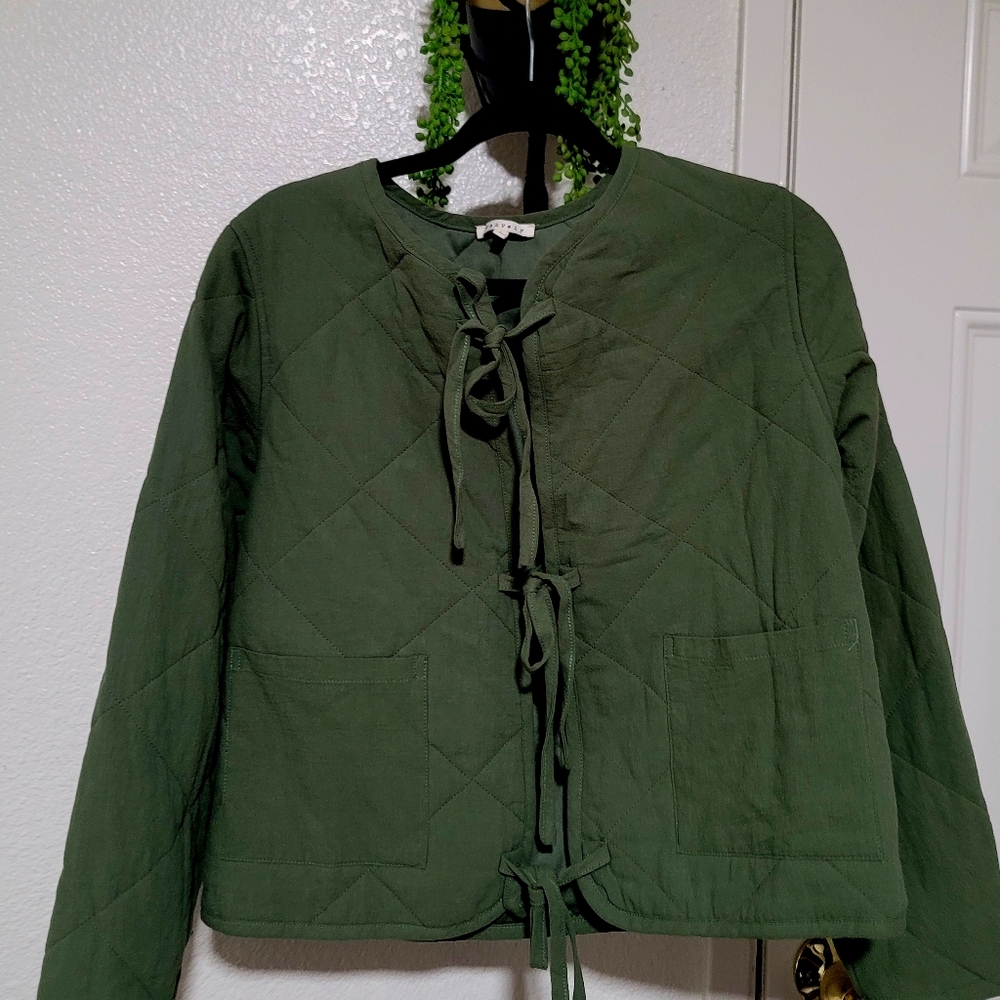 Quilted diamond stitched jacket